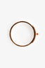 Hermès 18K Rose Gold 4 Diamond Kelly Small Model Ring Size 59