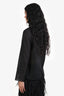 Victoria by Victoria Beckham Black Wool Blend Semi Sheer Button Down Size 6 US