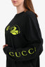 Gucci Black/Neon Green Surfing Graphic Print LS T-Shirt Size L