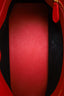 Balenciaga Red Grained Calfskin M Ville Top Handle Bag with Strap
