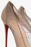 Christian Louboutin Beige Mesh Rosegold Crystal 'Follies' Size 42