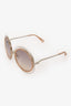 Chloe Light Pink/Silver Round '120S' Sunglasses