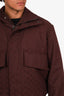 Gucci Burgundy GG Canvas Padded Jacket With Crystals Size 48 Men's
