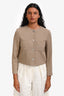 Theory Taupe Cotton Blend Crop Blazer Size 0
