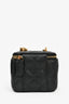 Pre-loved Chanel™ 2022 Black Caviar Mini Vanity On Chain - Heart Crush