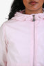 Moncler Baby Pink Hooded Ruffled Cinched Windbreaker Size 14 Kids