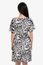 Weekend Max Mara White/Black Jersey Floral Print S/S Knee Length Dress Size S