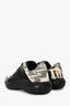 Fendi Black Patent Leather Printed Canvas Sneakers Size 9 Mens