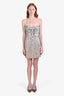 Sherri Hill Nude Crystal Beaded Corset Mini Dress Size 4