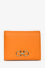 Salvatore Ferragamo Orange Leather Gancini Card Holder