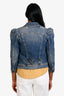 Retrofete Blue Denim Poof Sleeve Jean Jacket Size XS