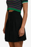 Maje Black High Waisted Pleated Skirt Size 34