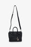 Saint Laurent Black Grained Leather Baby Sac De Jour with Strap