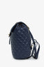 Pre-loved Chanel™ 2018-2019 Navy Quilted Leather Small 'Urban Spirit' CC Backpack GHW