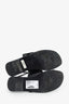Pre-loved Chanel™ Black Goatskin CC Slingback Sandals Size 36.5