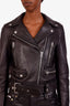 Acne Studios Black Lambskin Biker Jacket Size 32