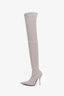 Balenciaga Cream Stretch Over-the-Knee Knife Boots Size 39
