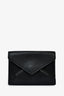 Saint Laurent Black Leather 'Letter' Card Holder