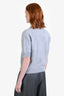 Lisa Yang Grey Brushed Cashmere Short Sleeve Polo Sweater Size 2