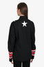 Givenchy Black/White Cotton Star Print Collar Button Down Long Sleeve Shirt Size 38