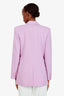 Maje Mauve Wool Blend Double Breasted Blazer Size 38