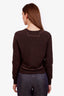 Dries Van Noten Brown Wool Cardigan with Embroidery Detail Size M