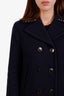 Valentino Navy Wool Double Breasted Rockstud Jacket Size 4