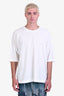 Issey Miyake Homme Plisse White Cotton T-Shirt Size 3