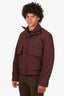 Gucci Burgundy GG Canvas Padded Jacket With Crystals Size 48 Men's