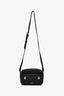 Furla Black Grained Leather Stud Camera Crossbody Bag