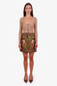 Dolce & Gabbana Brown Floral Jacquard Mini Skirt Size S