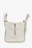 Loewe White Grained Leather Compact 'Hammock' Bag