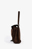 Balenciaga Brown Suede 'Rodeo' Small Top Handle Bag with Strap
