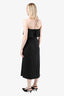 Vix Paula Hermanny Black Linen Strapless Midi Dress Size S
