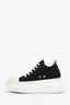 Rick Owens DRKSHDW Black Canvas 'Abstract' Low Sneakers Size 37