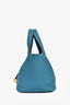 Hermès Limited Edition 2019 Bleu Nuit/Bleu Casaque Clemence Leather Picotin 22