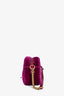 Gucci Purple Chevron Velvet Small GG Crossbody Bag