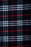 Burberrys Vintage Navy/Red Wool House Check Fringe Scarf