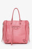 Balenciaga Pink Leather Papier A4 Tote Bag