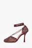 Bottega Veneta Cherry Crystal Stretch Heels Size 37.5