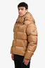 Burberry London Tan Hooded Removable Sleeve Puffer Jacket Size L Men's