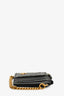 Gucci Black Chevron Quilted Leather GG Key Chain Wallet