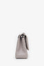 Pre-loved Chanel™ 2013-14 Grey Lambskin Jumbo Double Flap Bag Silver Hardware