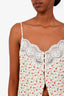 Reformation White/Red Floral 'Esmerelda' Tank Top Size 8