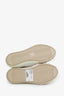 Prada White/Beige Canvas Gabardine Logo Sneakers Size 35