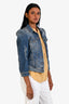 Retrofete Blue Denim Poof Sleeve Jean Jacket Size XS