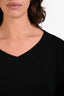 Brunello Cucinelli Black Cashmere V-Neck Knit Sweater Size XL