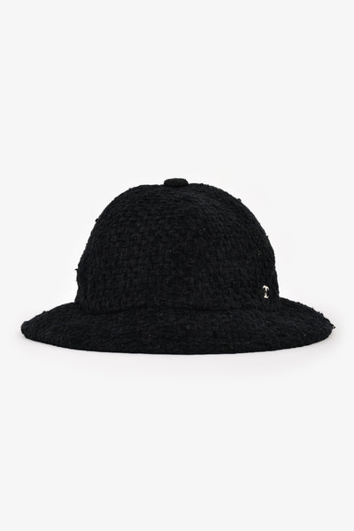 Pre-loved Chanel™ Black Cotton Wool Tweed Bucket Hat Size M – Mine