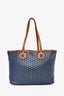 Moynat Blue Canvas "Oh" MM Tote