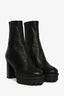 Aquazzura Black Leather Francoise Booties Size 36
